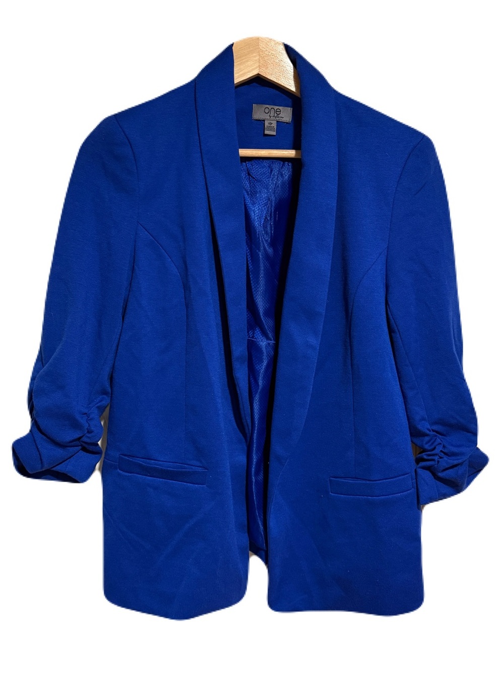 one clothing Royal Blue Open-Front Blazer